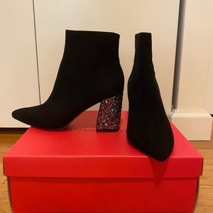 Betsey Johnson Kassie Suede Ankle Boots